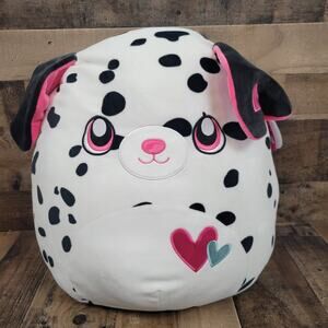 NWT Rare Squishmallows Dustin Dalmatian Pink Valentines Limited Edition XL Jumbo